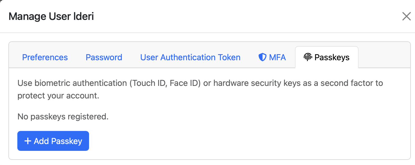 Enable Passkey