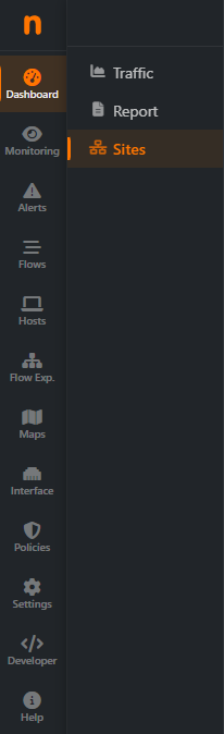 Dashboard Sites Tab