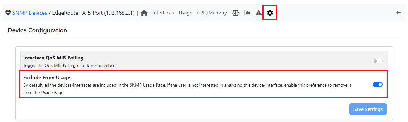 SNMP Usage Timeseries