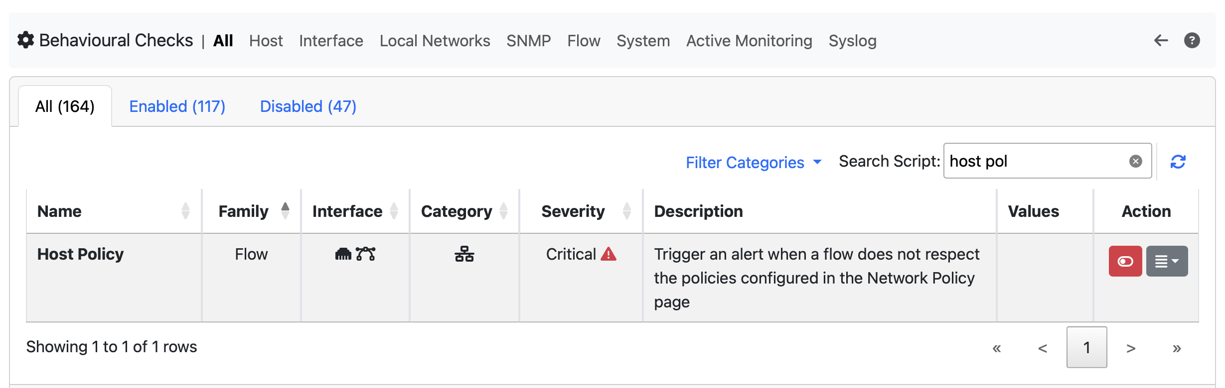 Host Policy Check