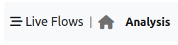Live Flows navigation bar