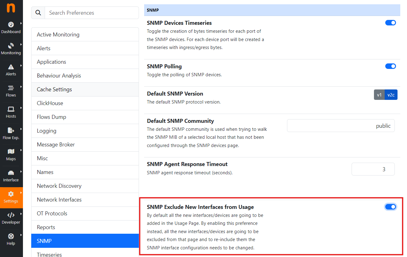 SNMP Usage Timeseries